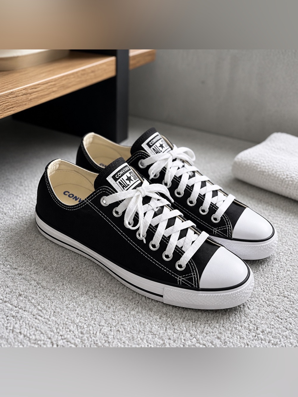 Converse Chuck Taylor All Star Low Top Black Unisex M8.5 W10.5 Canvas Sneakers - Picture 4 of 13